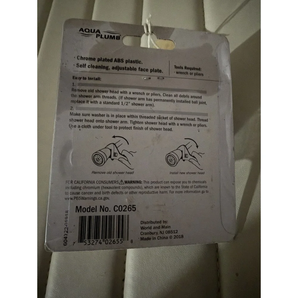 Aqua Plumb C0205 Select-A-Flow 2-Spray Style Shower Head 2-1/4